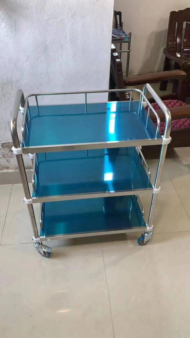Three step instrument trolley